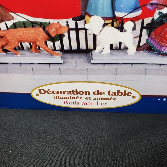 Lemax Paris Marcher Animated Christmas Village Scene Dog Walkers Display Only - Picture 15 of 16